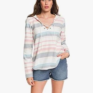 Roxy lightweight hoody lace up boating season summer necessity! Pastel Sun Beach